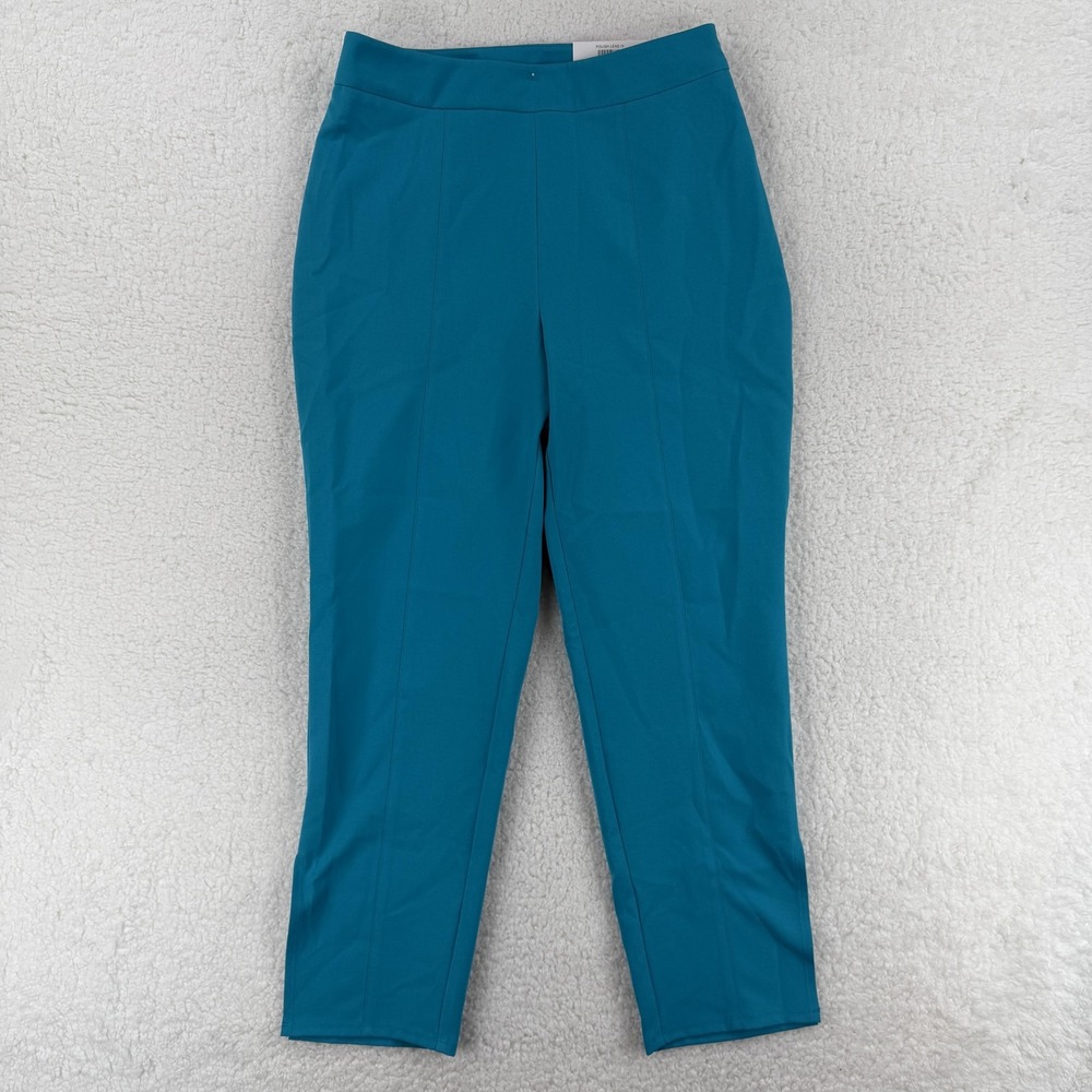 INC International Concepts Pants Womens 10 Blue Dreamy Aqua Tapered Dress NWT